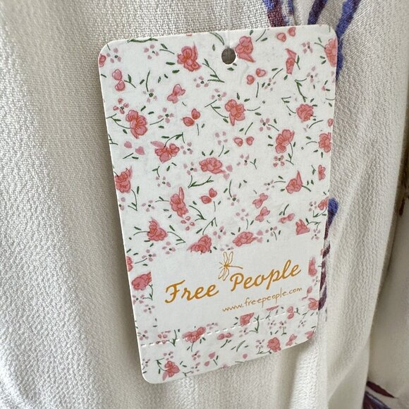 NWT Free People Clear Skies Floral Print Cold Shoulder Tunic Mini Dress Medium - Picture 11 of 16